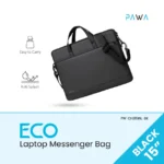 Pawa Eco Laptop Messenger Bag 15 Inch Black - Image 3