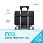 Pawa Eco Laptop Messenger Bag 15 Inch Black - Image 5