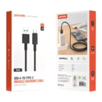 Porodo USB-A to Type-C Durable Charging Cable - Black - Image 7