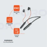 Porodo Soundtec Echo Flex Magnetic Buds Hall-Switch Technology - Black - Image 3