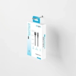 Pawa Lite 3A USB-A to MICRO Quick Charging PVC Cable 1.2M PW122 - Black, White - Image 3