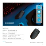 Pawa Wired Gaming Mouse With 1600DPI-Black - Image 2