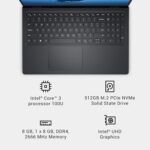 Dell 15 Laptop DC15250-15.6-inch FHD Display, Intel Core 3 Processor, 8 GB DDR4 RAM, 512 GB SSD, Intel UHD Graphics - 1 Year Warranty - Image 8