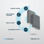 Powerology 10000mAh Magsafe Aluminum Powerbank-Dark Grey - صورة 3