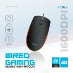 Pawa Wired Gaming Mouse With 1600DPI-Black - Image 4