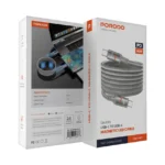 Porodo 60W Type-C To Type-C Magnetic Braided Cable 1.2M -Grey - Image 2