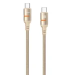 Porodo Usb-C To Usb-C Led Light Cable 1.2M-GOLD