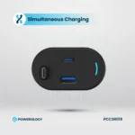 Powerology Type-C Retractable Car Charger 103W - Black - Image 4