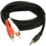 High Quality 3.5mm Male to 2RCA Stereo Audio Cable - 1.5m