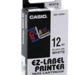 Casio 18mm Black-On-White Standard Label Tape (XR-18WE1)